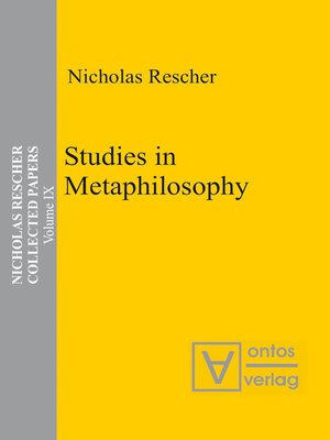 cover image of Studies in Metaphilosophy
